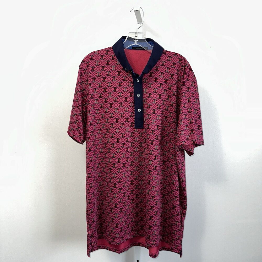 Greystone Short Sleeve Golf Polo Shirt Size Large West Flag Multicolor